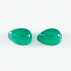 Green Onyx 1PC Medium 8x10 MM Pear Cabochon Green Fine semi Precious Loose Gemstone