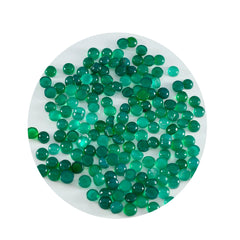 Green Onyx 10PC Tiny 4x4 MM Round Cabochon Green Polished semi Precious Loose Gemstones