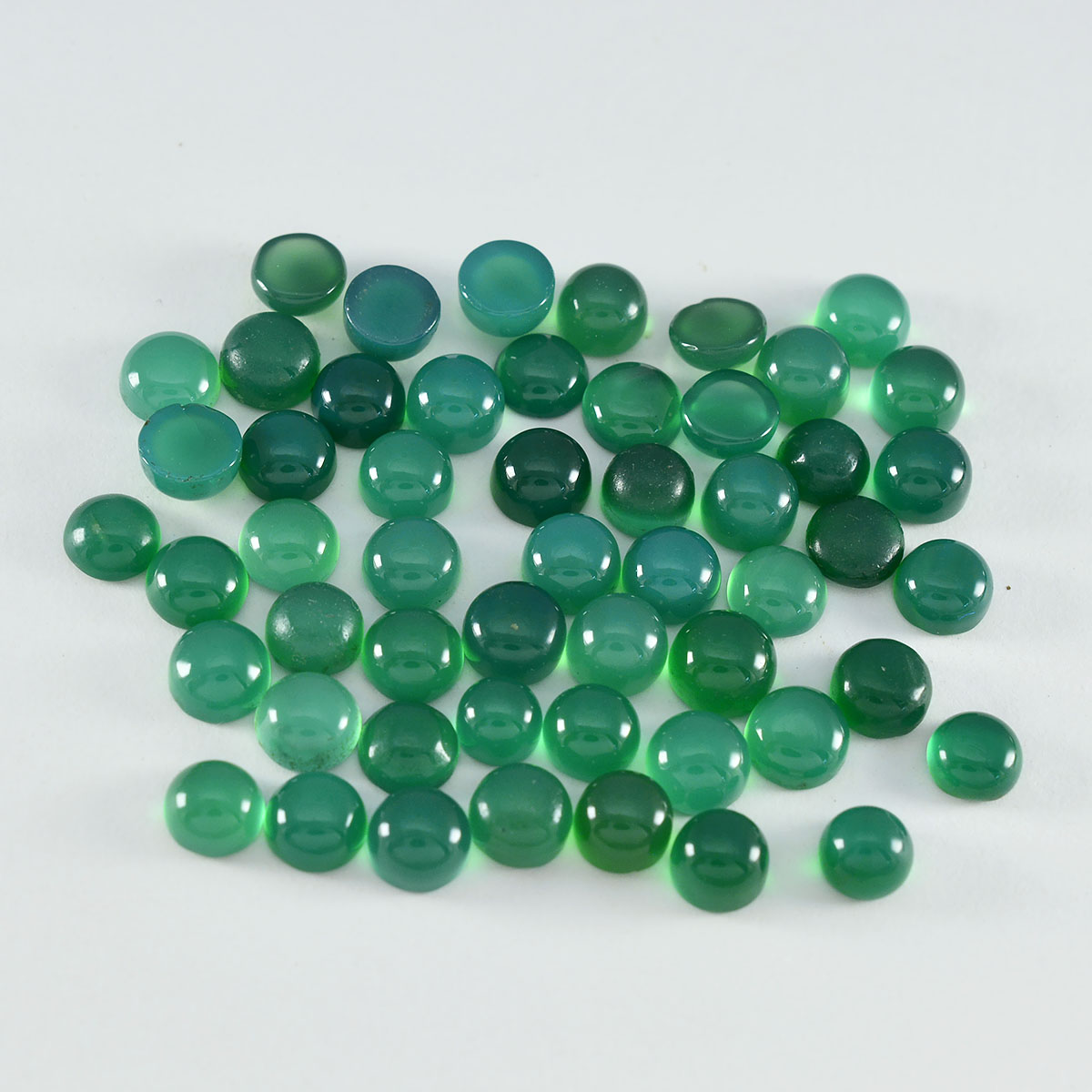 Green Onyx 10PC Tiny 5x5 MM Round Cabochon Green Splendid semi Precious Semi Precious Gemstone