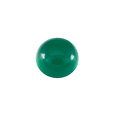 Green Onyx 1PC Small 8x8 MM Round Cabochon Green Shine semi Precious Loose Gems