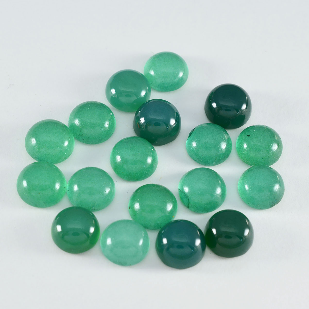 Green Onyx 1PC Large 10x10 MM Round Cabochon Green High Quality semi Precious Loose Gemstones