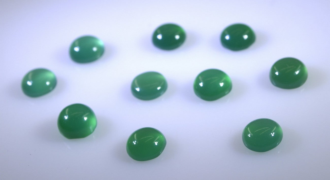 Green Onyx 1PC Large 11x11 MM Round Cabochon Green Natural semi Precious Semi Precious Gemstone