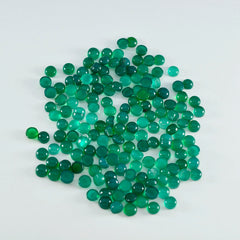 Green Onyx 10PC Tiny 3x3 MM Round Cabochon Green Sparkling semi Precious Loose Gemstone
