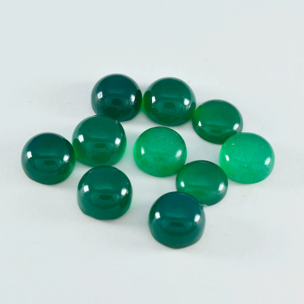 Green Onyx 10PC Tiny 5x5 MM Round Cabochon Green Splendid semi Precious Semi Precious Gemstone