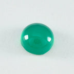 Green Onyx 1PC Tiny 6x6 MM Round Cabochon Green Luster semi Precious Precious Gemstone
