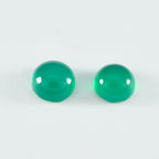 Green Onyx 1PC Tiny 6x6 MM Round Cabochon Green Luster semi Precious Precious Gemstone
