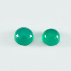 Green Onyx 1PC Tiny 6x6 MM Round Cabochon Green Luster semi Precious Precious Gemstone