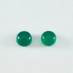 Green Onyx 1PC Tiny 6x6 MM Round Cabochon Green Luster semi Precious Precious Gemstone