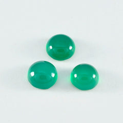 Green Onyx 1PC Small 7x7 MM Round Cabochon Green Lustrous semi Precious Gems