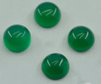 Green Onyx 1PC Small 7x7 MM Round Cabochon Green Lustrous semi Precious Gems
