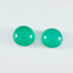 Green Onyx 1PC Medium 9x9 MM Round Cabochon Green Fine semi Precious Loose Gemstone