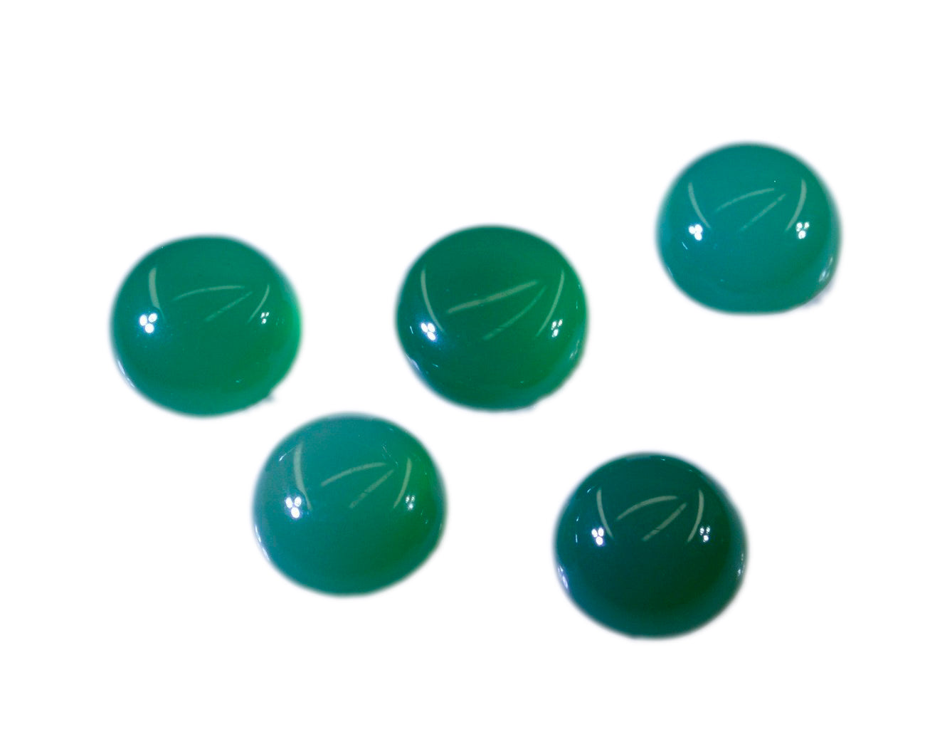 Green Onyx 1PC Medium 9x9 MM Round Cabochon Green Fine semi Precious Loose Gemstone