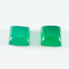 Green Onyx 1PC Large 10x10 MM Square Cabochon Green Lustrous semi Precious Loose Gemstone