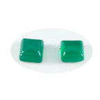 Green Onyx 1PC Small 8x8 MM Square Cabochon Green Splendid semi Precious Gems