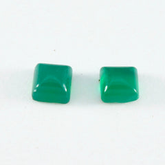 Green Onyx 1PC Small 8x8 MM Square Cabochon Green Splendid semi Precious Gems