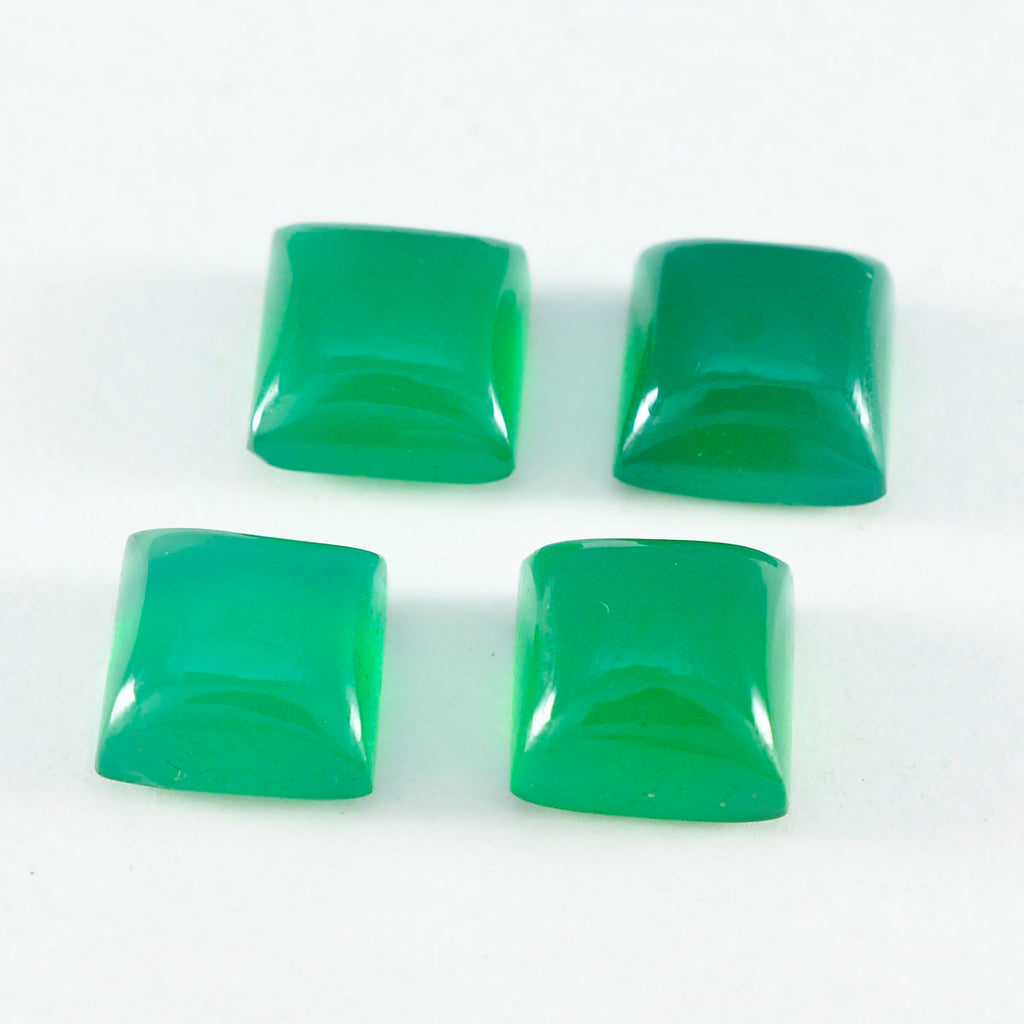 Green Onyx 10PC Tiny 3x3 MM Square Cabochon Green Pure semi Precious Loose Gems