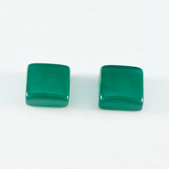 Green Onyx 1PC Large 11x11 MM Square Cabochon Green Shine semi Precious Loose Gemstones