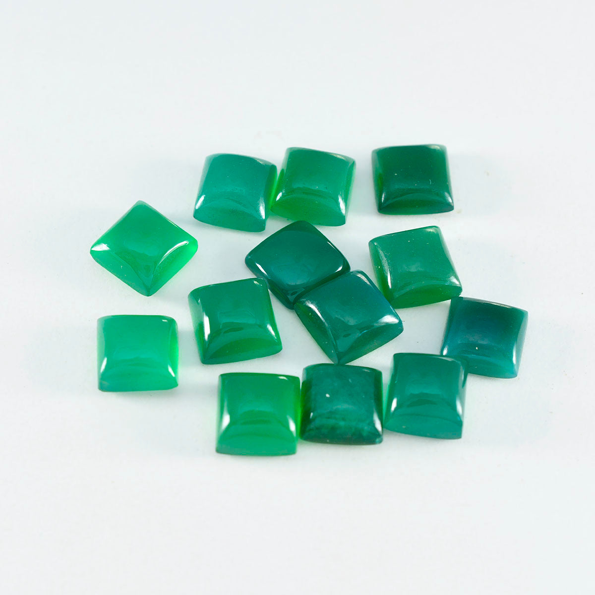 Green Onyx 1PC Tiny 6x6 MM Square Cabochon Green Sparkling semi Precious Semi Precious Gemstone Immagine principale del prodotto