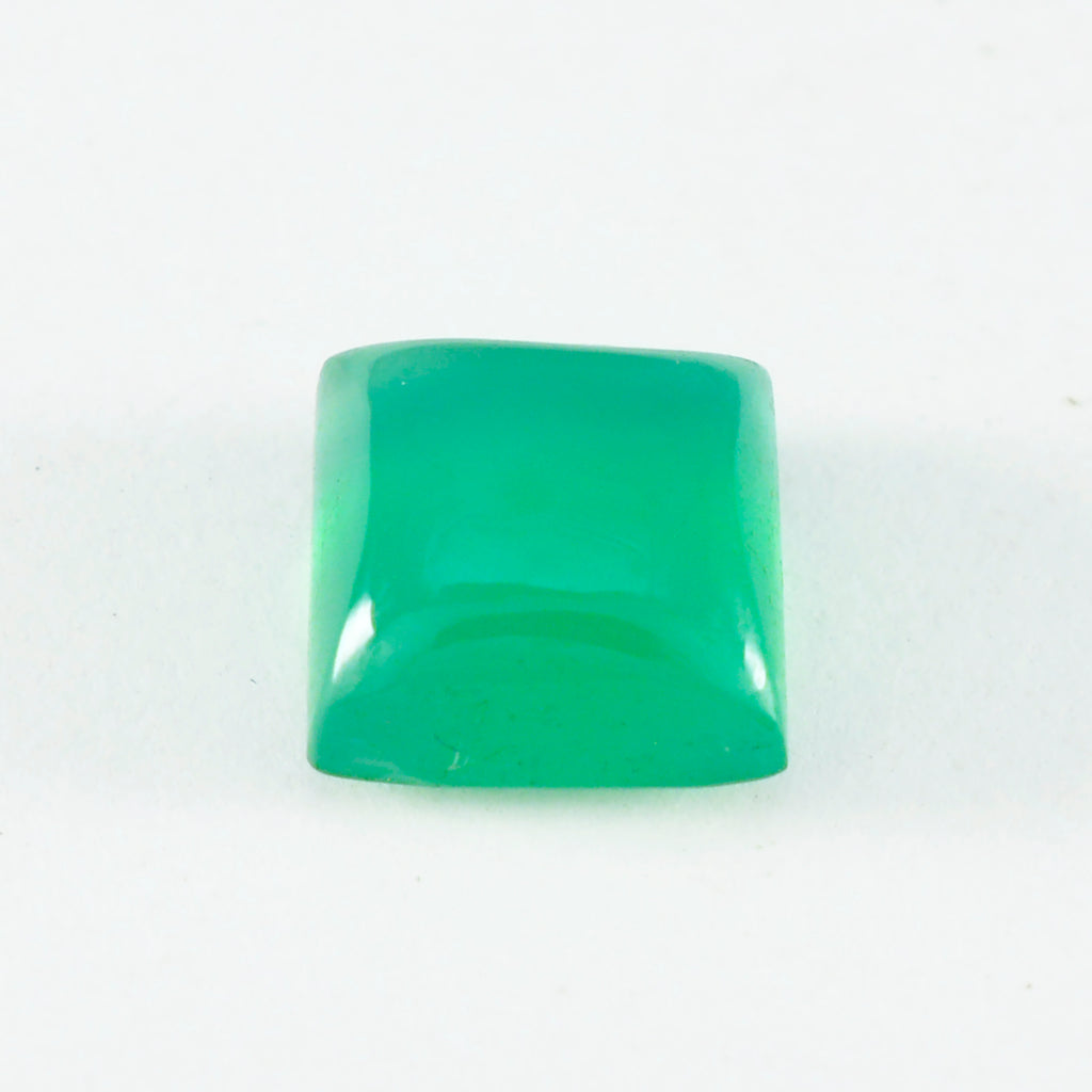 Green Onyx 1PC Medium 9x9 MM Square Cabochon Green Luster semi Precious Loose Gems