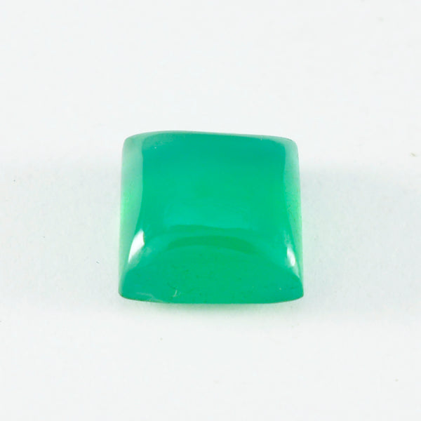 Green Onyx 1PC Medium 9x9 MM Square Cabochon Green Luster semi Precious Loose Gems