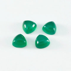 Green Onyx 1PC Large 10x10 MM Triangle Cabochon Green Brilliant semi Precious Precious Gemstone