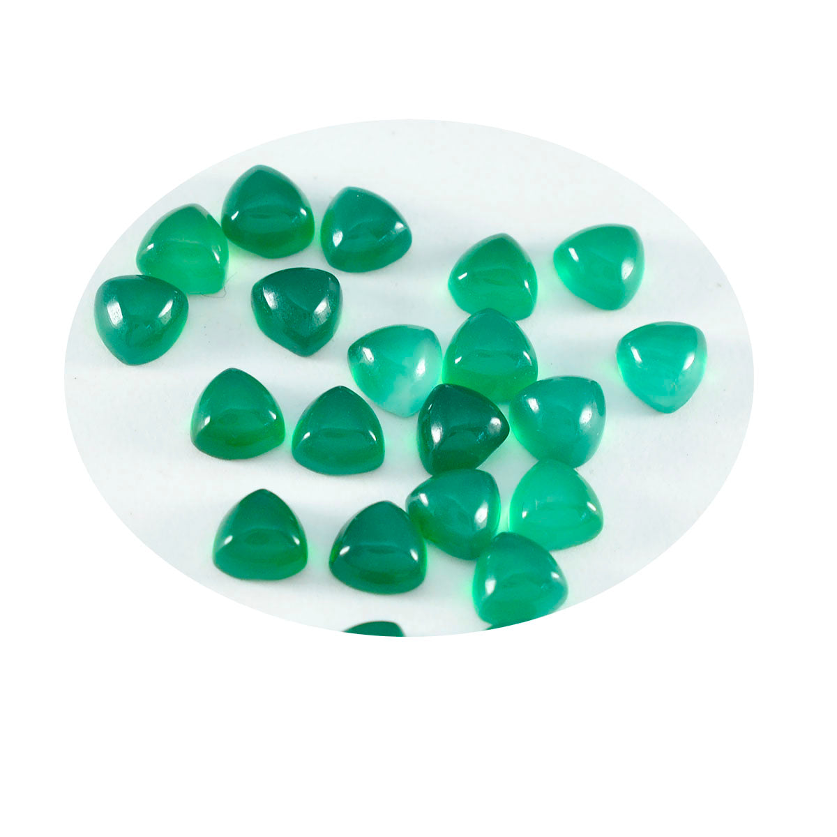 Green Onyx 10PC Tiny 4x4 MM Triangle Cabochon Green High Quality semi Precious Precious Gemstone