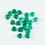 Green Onyx 10PC Tiny 4x4 MM Triangle Cabochon Green High Quality semi Precious Precious Gemstone