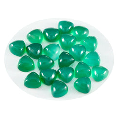 Green Onyx 10PC Tiny 5x5 MM Triangle Cabochon Green Natural semi Precious Gems