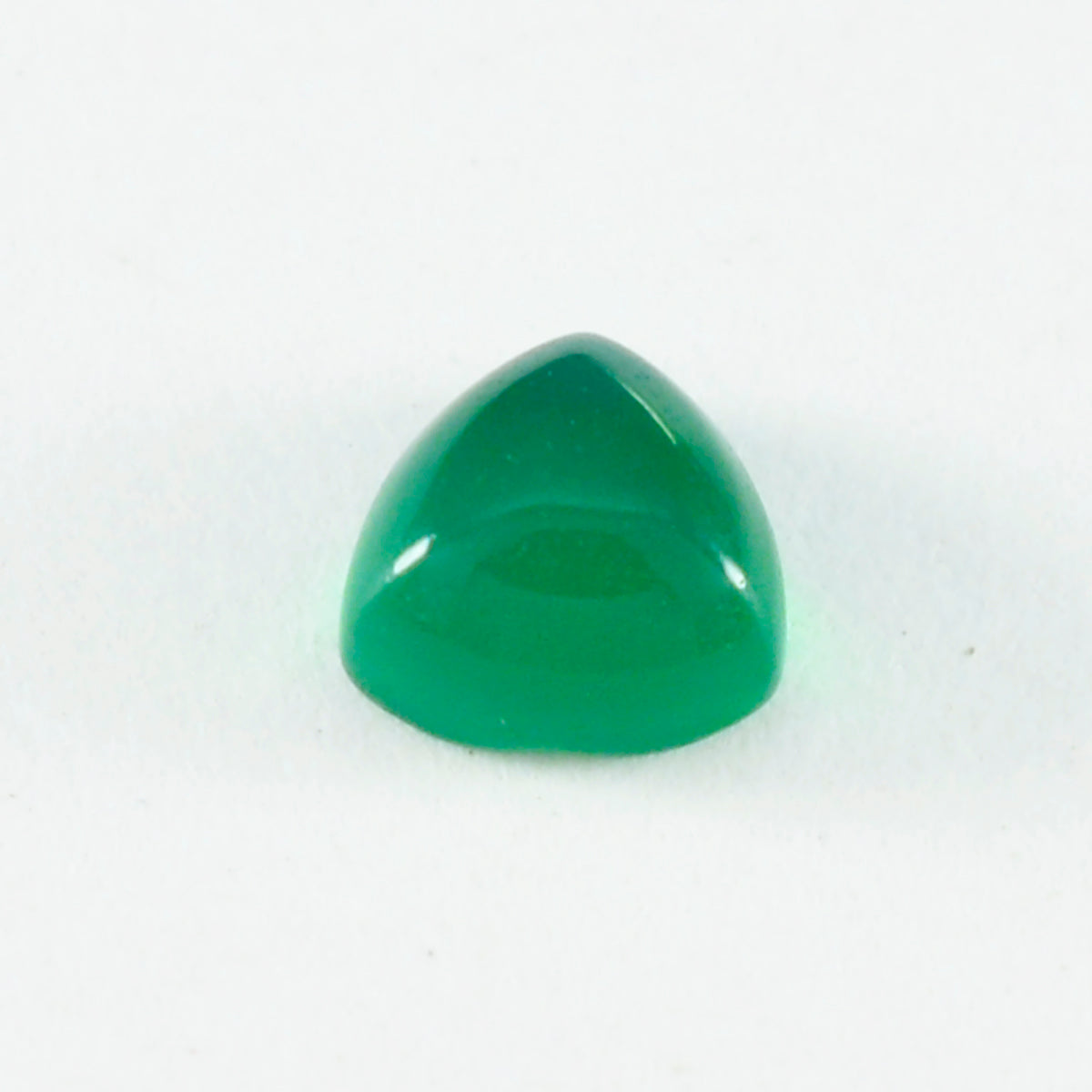 Green Onyx 1PC Large 10x10 MM Triangle Cabochon Green Brilliant semi Precious Precious Gemstone