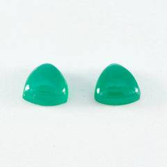 Green Onyx 1PC Small 7x7 MM Triangle Cabochon Green Superior semi Precious Loose Gemstone