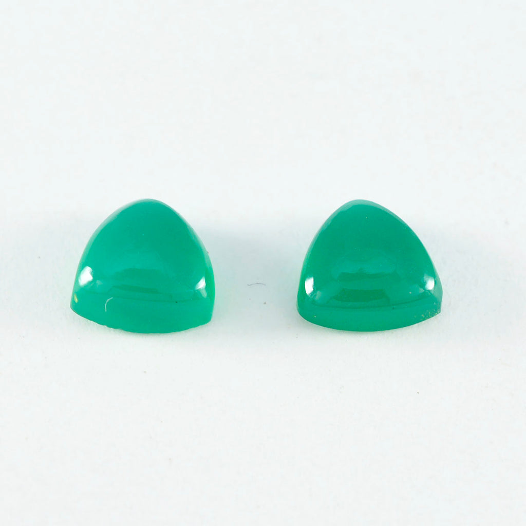 Green Onyx 1PC Small 8x8 MM Triangle Cabochon Green Pure semi Precious Loose Gemstones