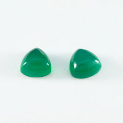 Green Onyx 1PC Medium 9x9 MM Triangle Cabochon Green Fiery semi Precious Semi Precious Gemstone