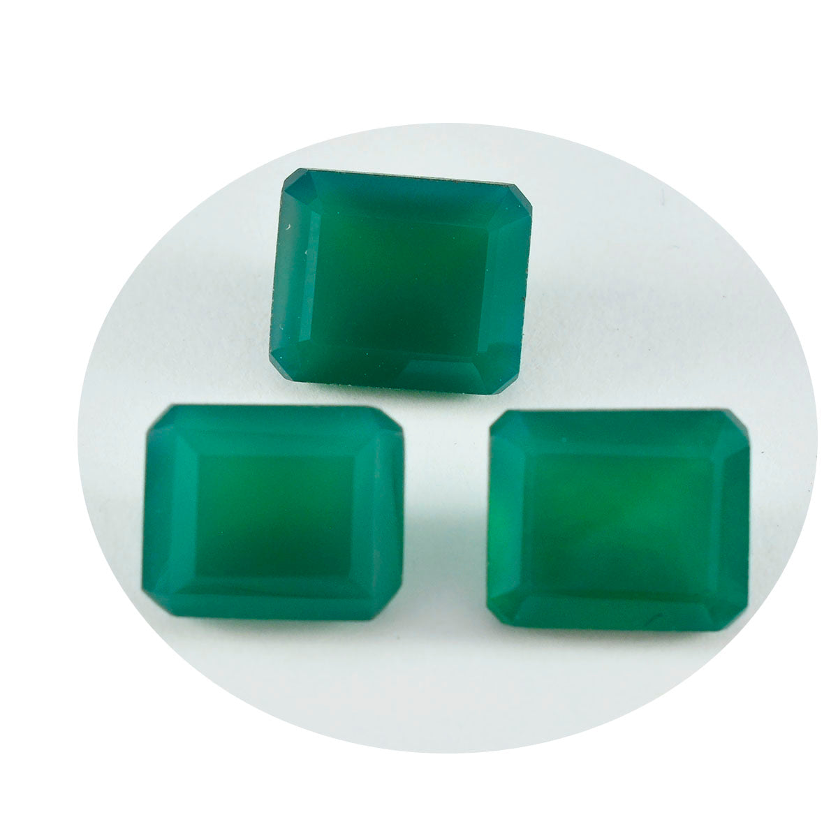 Green Onyx 10PC Tiny 3x5 MM Emerald Faceted Green Shine Semi Precious Loose Gems