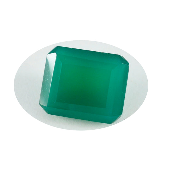 Green Onyx 1PC Large 10x14 MM Emerald Faceted Green Splendid Semi Precious Gems