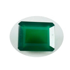Green Onyx 1PC Chunky 13x18 MM Emerald Faceted Green Lustrous Semi Precious Loose Gemstone