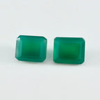 Green Onyx 1PC Large 10x14 MM Emerald Faceted Green Splendid Semi Precious Gems