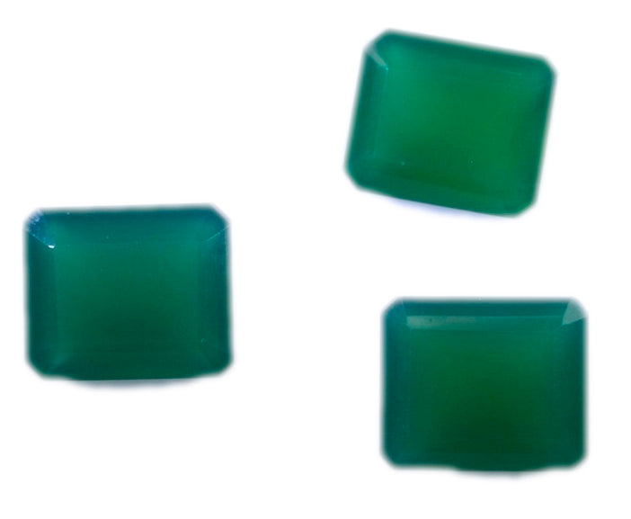 Green Onyx 1PC Chunky 12x16 MM Emerald Faceted Green Luster Semi Precious Loose Gems