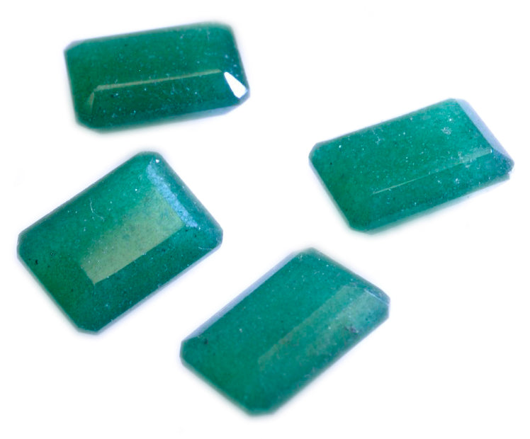 Grüner Onyx, 10 Stück, winzige 3 x 5 mm, Smaragd, facettiert, grüner Glanz, Halbedelsteine, lose Edelsteine