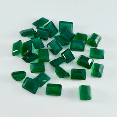Green Onyx 1PC Tiny 5x7 MM Emerald Faceted Green High Quality Semi Precious Loose Gemstones