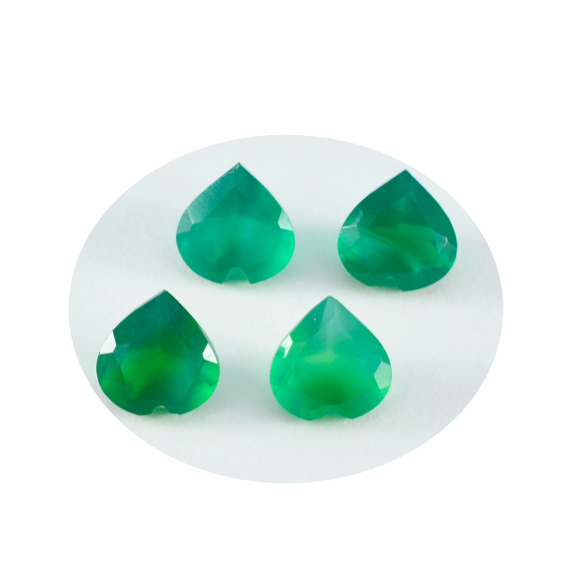 Green Onyx 1PC Tiny 6x6 MM Heart Faceted Green Polished Semi Precious Loose Gems