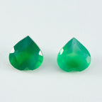 Green Onyx 1PC Large 11x11 MM Heart Faceted Green Fine Semi Precious Loose Gemstone