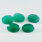 Green Onyx 1PC Chunky 12x16 MM Oval Faceted Green Pure Semi Precious Loose Gems