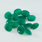 Green Onyx 1PC Medium 8x10 MM Oval Faceted Green Fine Semi Precious Gems