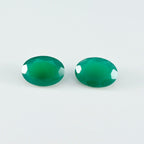 Green Onyx 1PC Large 10x14 MM Oval Faceted Green Superior Semi Precious Gems