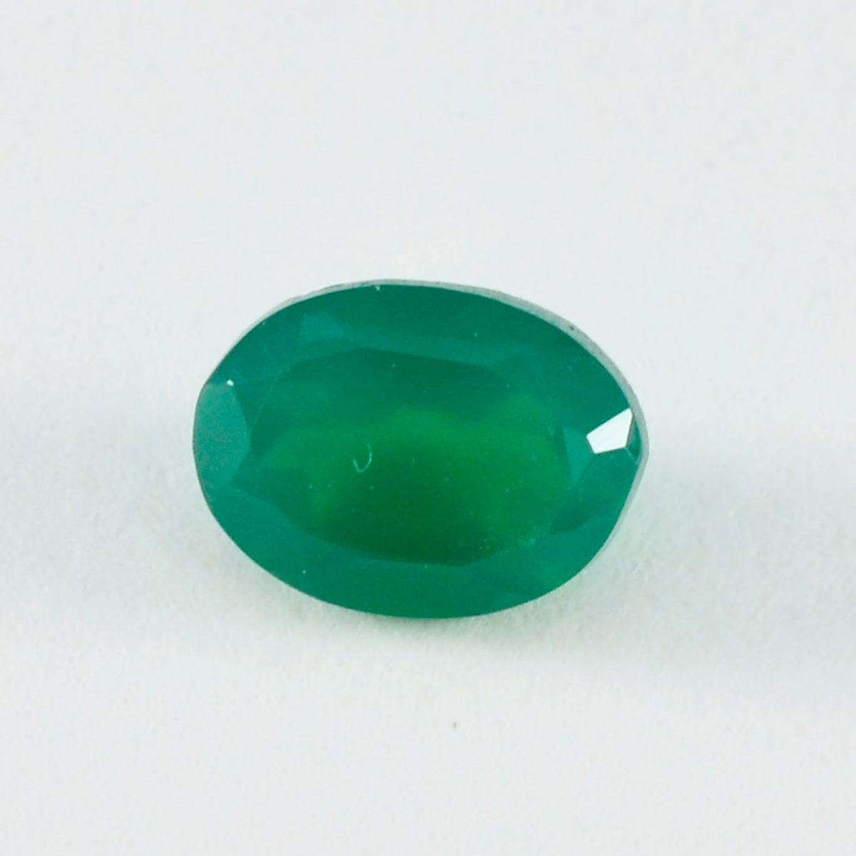 Green Onyx 1PC Chunky 12x16 MM Oval Faceted Green Pure Semi Precious Loose Gems
