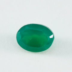 Green Onyx 1PC Chunky 12x16 MM Oval Faceted Green Pure Semi Precious Loose Gems