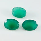 Green Onyx 1PC Chunky 15x20 MM Oval Faceted Green Brilliant Semi Precious Loose Gemstones