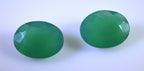 Green Onyx 1PC Small 7x9 MM Oval Faceted Green Lustrous Semi Precious Loose Gemstone