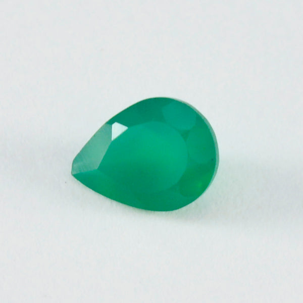 Green Onyx 1PC Chunky 13x18 MM Pear Faceted Green Natural Semi Precious Gems