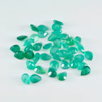 Green Onyx 10PC Tiny 4x6 MM Pear Faceted Green Superior Semi Precious Gems